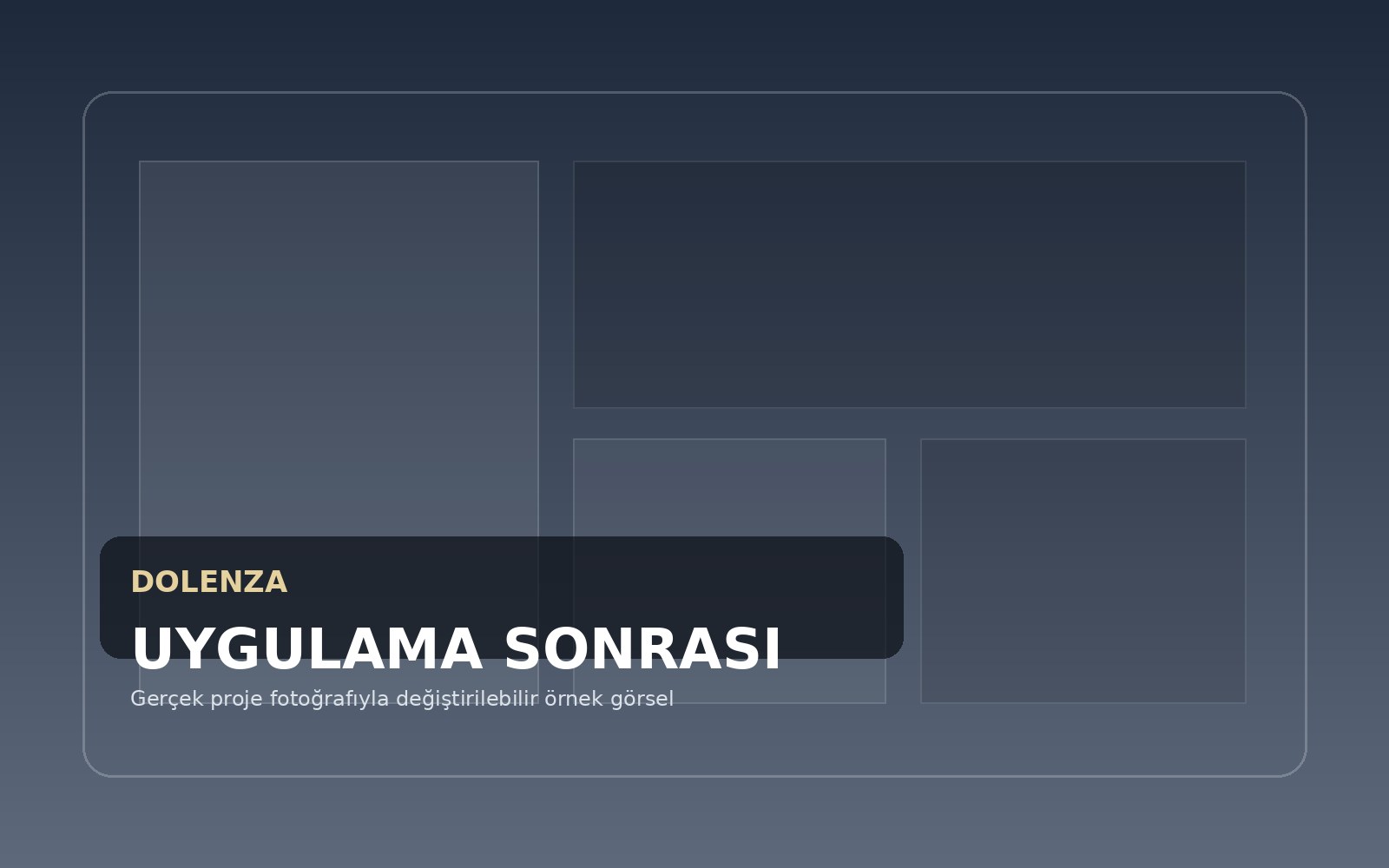Dolenza tadilat sonrası özel üretim mutfak dolabı