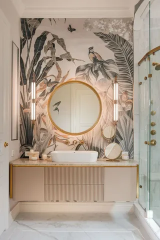 Banyo dolabı modeli ve lavabo altı depolama tasarım örneği — DLN-BN-001