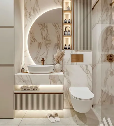 Banyo dolabı modeli ve lavabo altı depolama tasarım örneği — DLN-BN-007