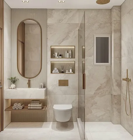 Banyo dolabı modeli ve lavabo altı depolama tasarım örneği — DLN-BN-009