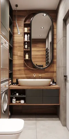 Banyo dolabı modeli ve lavabo altı depolama tasarım örneği — DLN-BN-015