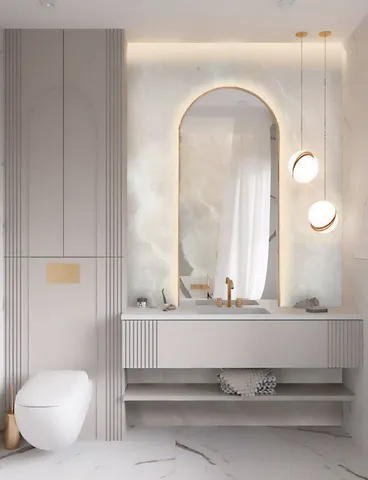 Banyo dolabı modeli ve lavabo altı depolama tasarım örneği — DLN-BN-033