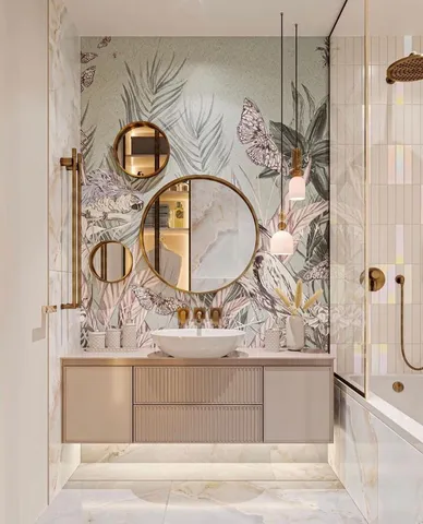 Banyo dolabı modeli ve lavabo altı depolama tasarım örneği — DLN-BN-035