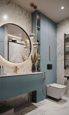 Banyo dolabı modeli ve lavabo altı depolama tasarım örneği — DLN-BN-039