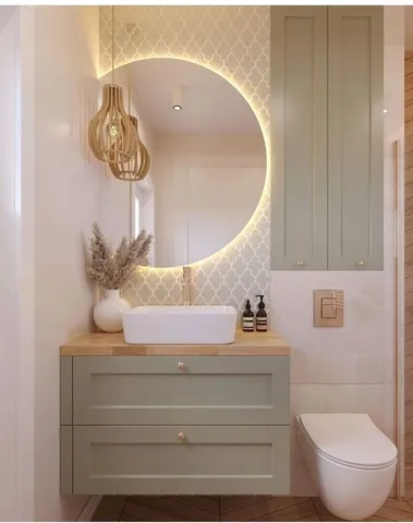 Banyo dolabı modeli ve lavabo altı depolama tasarım örneği — DLN-BN-041