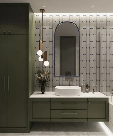 Banyo dolabı modeli ve lavabo altı depolama tasarım örneği — DLN-BN-051
