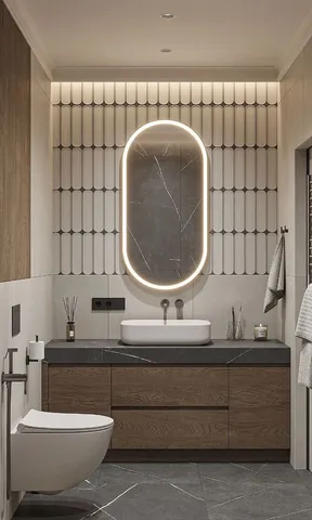 Banyo dolabı modeli ve lavabo altı depolama tasarım örneği — DLN-BN-053