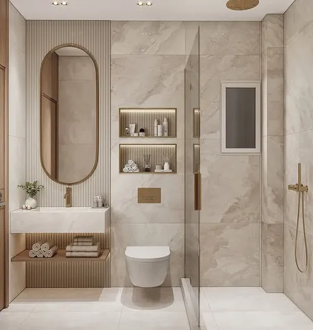 Banyo dolabı modeli ve lavabo altı depolama tasarım örneği — DLN-BN-069