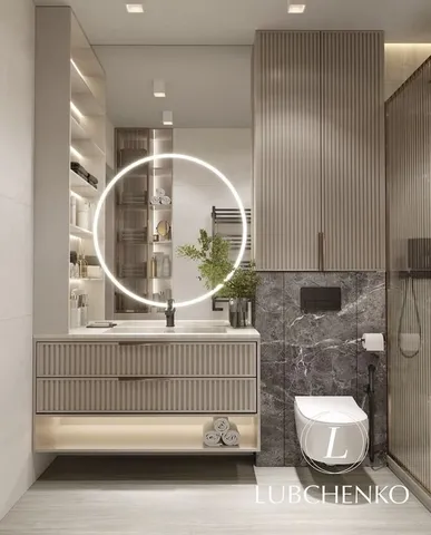 Banyo dolabı modeli ve lavabo altı depolama tasarım örneği — DLN-BN-071