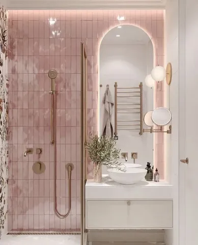 Lavabolu banyo dolabı tasarım örneği — DLN-BN-030