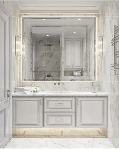 Lavabolu banyo dolabı tasarım örneği — DLN-BN-050
