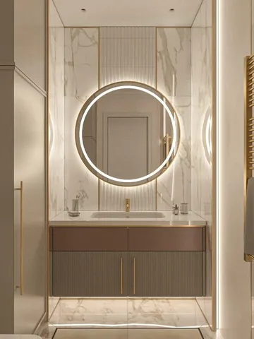 Lavabolu banyo dolabı tasarım örneği — DLN-BN-052