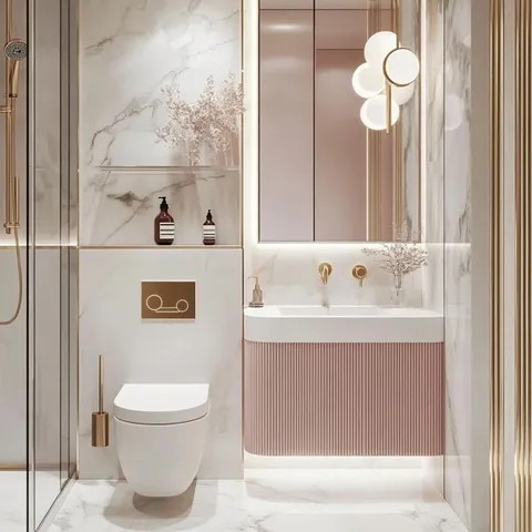 Lavabolu banyo dolabı tasarım örneği — DLN-BN-060