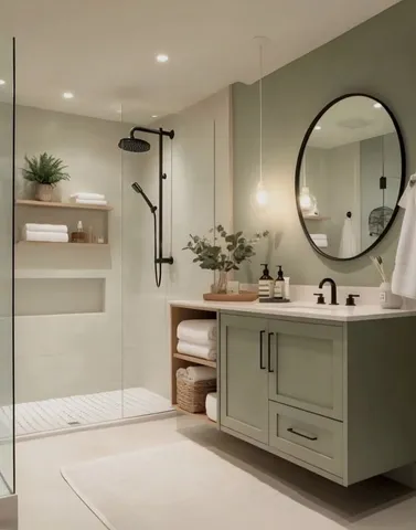 Lavabolu banyo dolabı tasarım örneği — DLN-BN-062