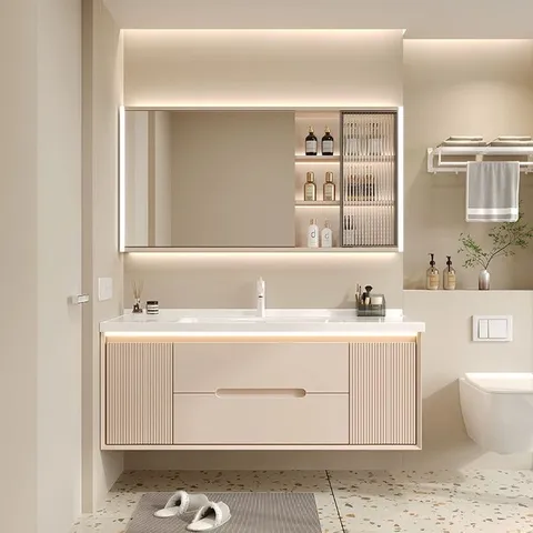 Lavabolu banyo dolabı tasarım örneği — DLN-BN-068