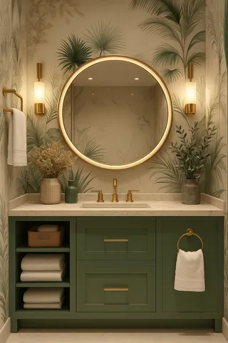 Lavabolu banyo dolabı tasarım örneği — DLN-BN-072