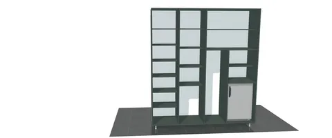 İç mimarlık çalışması için kapı ve bölme tasarım çizimi — DLN-ES-009