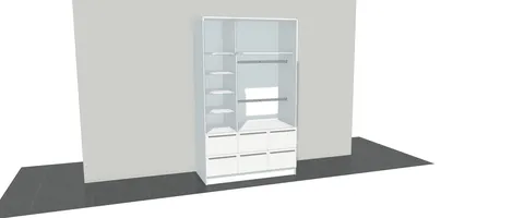 Özel ölçü mobilya için üç boyutlu yerleşim çizimi — DLN-ES-010