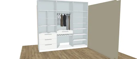 Özel ölçü mobilya için üç boyutlu yerleşim çizimi — DLN-ES-013