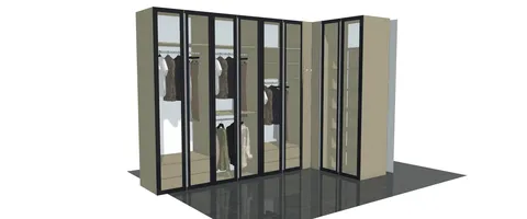 Özel ölçü mobilya için üç boyutlu yerleşim çizimi — DLN-ES-015