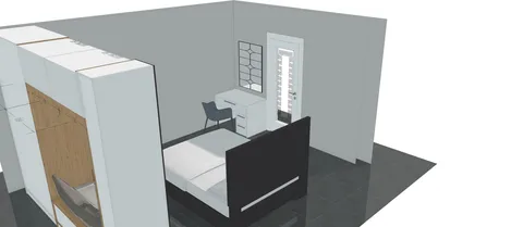 Özel ölçü mobilya için üç boyutlu yerleşim çizimi — DLN-ES-017