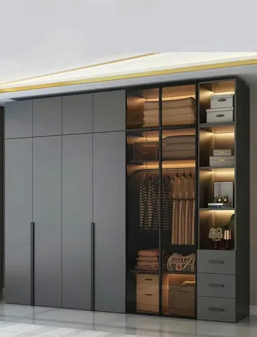Gardırop modeli ve giysi depolama tasarım örneği — DLN-GD-039