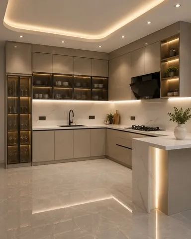 Mutfak dolabı modeli için yerleşim ve depolama tasarımı — DLN-MT-016
