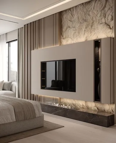 TV ünitesi modeli ve depolama tasarım örneği — DLN-TV-025