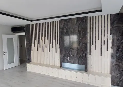 TV ünitesi paneli ve depolama dolabı tasarım örneği — DLN-TV-002