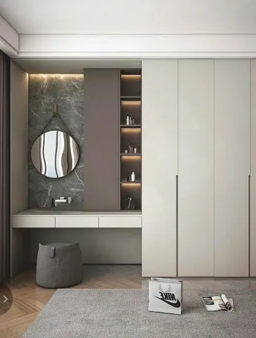 Vestiyer dolap modeli için antre depolama tasarımı — DLN-VS-059