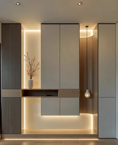 Vestiyer modeli ve antre dolabı tasarım örneği — DLN-VS-031