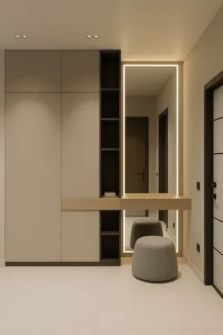 Vestiyer modeli ve antre dolabı tasarım örneği — DLN-VS-037