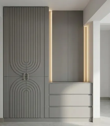 Vestiyer modeli ve antre dolabı tasarım örneği — DLN-VS-055