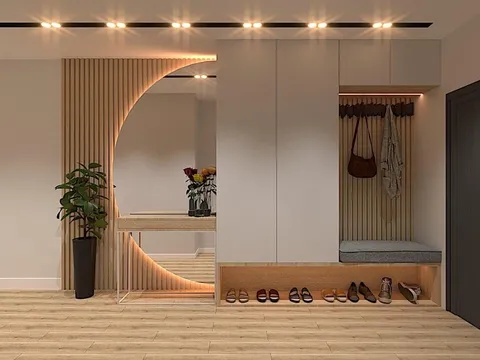 Vestiyer modeli ve antre dolabı tasarım örneği — DLN-VS-067