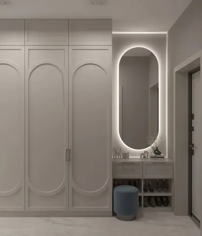 Vestiyer modeli ve antre dolabı tasarım örneği — DLN-VS-085